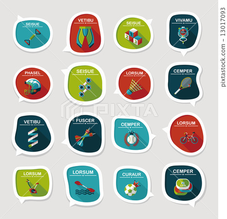 Sport speech bubble flat banner design background set, eps10 Sport speech bubble flat banner design background set, eps10 13017093