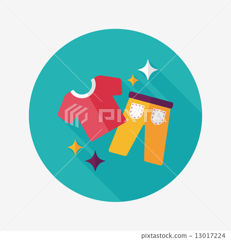 shopping clothes flat icon with long shadow,eps10 shopping clothes flat icon with long shadow,eps10 13017224