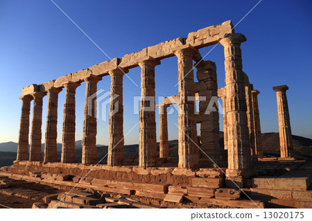 ancient temple of Poseidon, Cape Sounion,  Greece 13020175