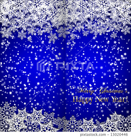 Vector Christmas and New Year Background with snowflakes 13020446
