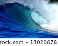 Blue surfing wave 13020878