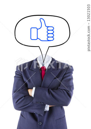 invisible businessman head say thumb up invisible businessman head say thumb up 13021503