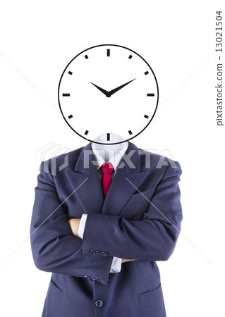 invisible businessman head think for time management invisible businessman head think for time management 13021504