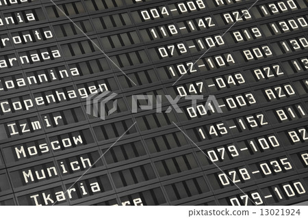 Flight information board in airport 13021924
