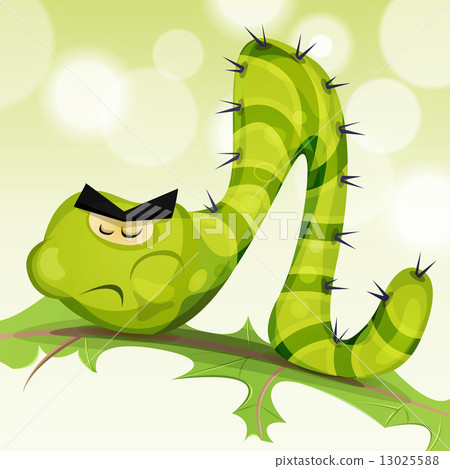 Funny Caterpillar Character 13025588