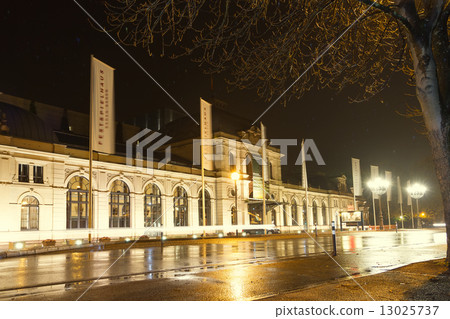 Building of old station in Baden-Baden. Europe. Germany 13025737