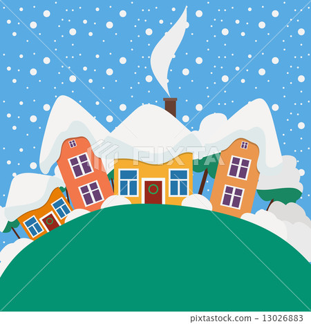 New Year and Christmas landscape in the daytime 13026883