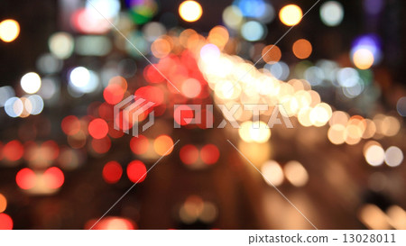 Blurred Defocused Lights of Heavy Traffic and the city Blurred Defocused Lights of Heavy Traffic and the city 13028011