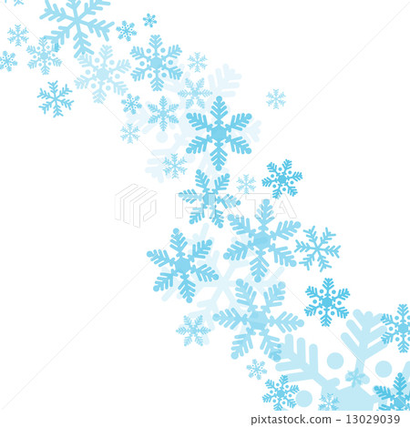 Abstract blue christmas snowflakes - Stock Illustration [13029039] - PIXTA