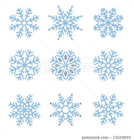 Various winter snowflakes set Various winter snowflakes set 13029093