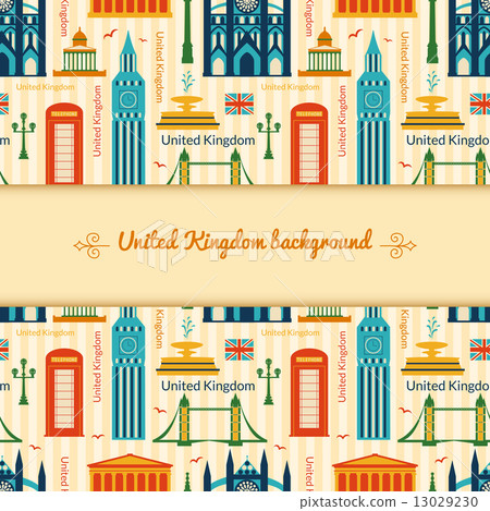 Landmarks of United Kingdom background 13029230