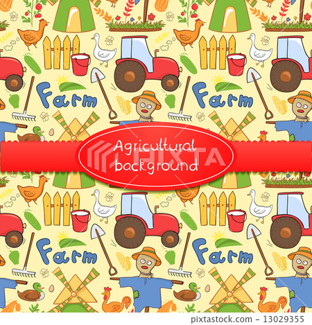 Vector illustration farm elements in doodle style Vector illustration farm elements in doodle style 13029355