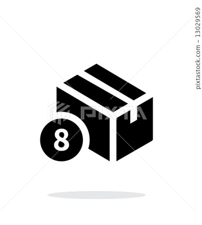 Box with number simple icon on white background. Box with number simple icon on white background. 13029569