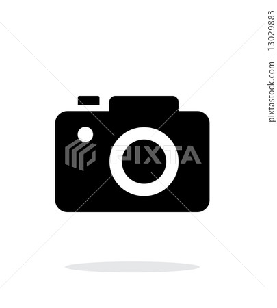 SLR camera simple icon on white background. - Stock Illustration