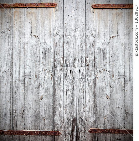 Retro vintage photo of a wooden gate. 13029917
