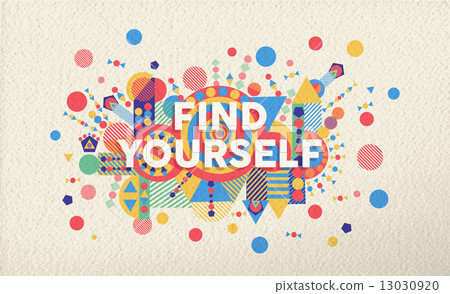 Find yourself quote poster design background 13030920