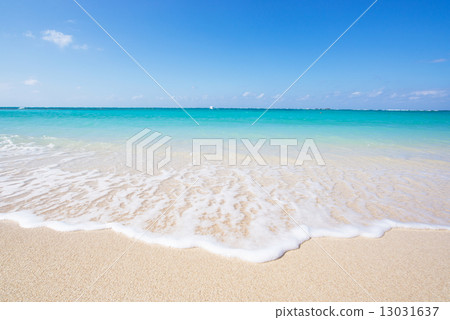 沖繩的海灘和殘留的海灘 沖繩的海灘和殘留的海灘 13031637