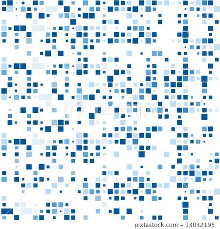 Abstract Pixel Mosaic Blue Pattern Background 13032198