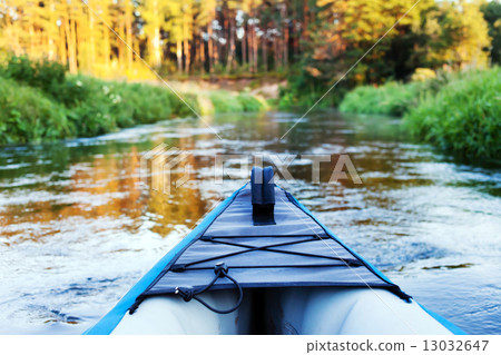 kayak on a small river 13032647