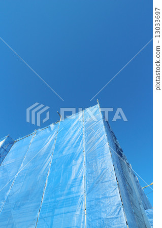 施工現場·藍色座位 13033697