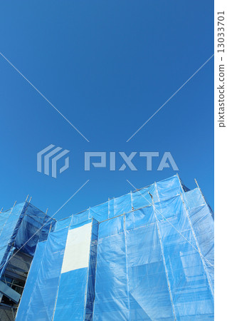 施工現場·藍色座位 13033701