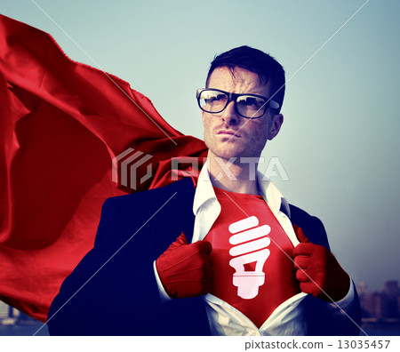 Strong Superhero Businessman Energy Concepts 13035457