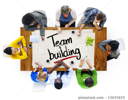 People in a Meeting and Team Building Concepts People in a Meeting and Team Building Concepts 13035655