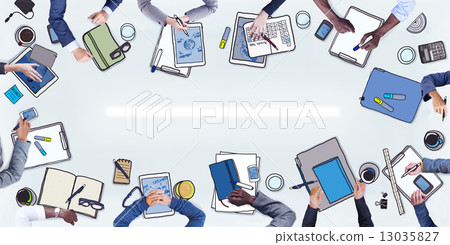 Group of Business People Having a Meeting 13035827