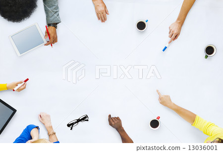 Group of Business People Planning for a New Project 13036001