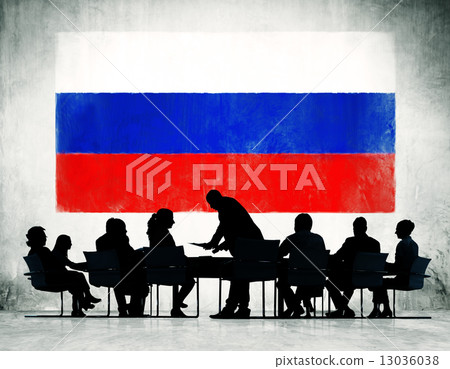 Group of Corporate People Having a Meeting Regarding the Nationa 13036038
