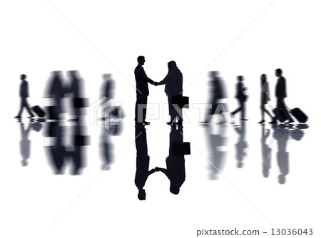 Group of Business People Making Handshake 13036043