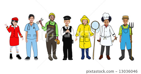 Happy Children and Dream Job Concepts 13036046