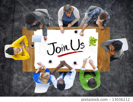 Multiethnic Group of People Discussing About Join Us 13036212