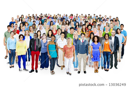 Multiethnic Group of People Smiling Multiethnic Group of People Smiling 13036249
