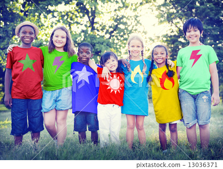 Children Friendship Bonding Happiness Outdoors Concept Children Friendship Bonding Happiness Outdoors Concept 13036371