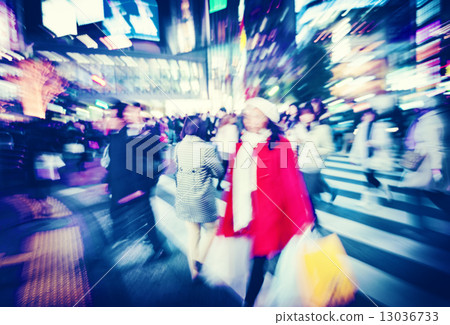 Crowd Shopping Consumer City Rush Hour Concept 13036733