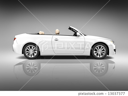 White Convertible Vehicle White Convertible Vehicle 13037377