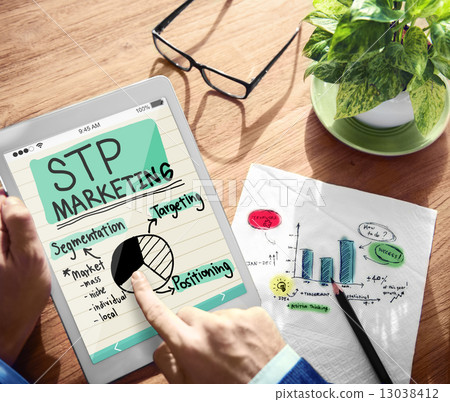 Digital Online STP Marketing Office Working Concept 13038412