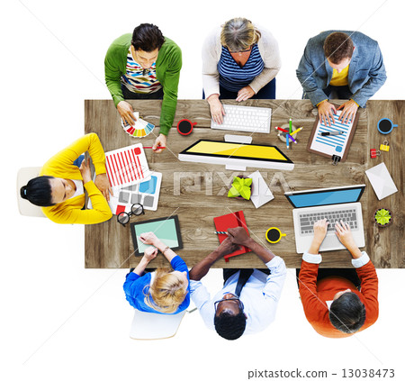 People Working in a Conference and Photo Illustration People Working in a Conference and Photo Illustration 13038473