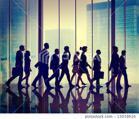 Silhouette Group of People Walking Concept 13038616