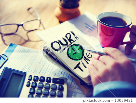 Businessman Notepad Our Time Concept 13039451