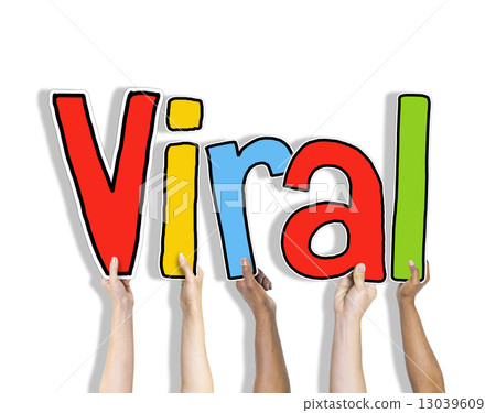 Group of Hands Holding Letter Viral Group of Hands Holding Letter Viral 13039609