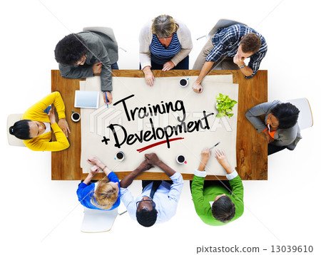 People in a Meeting with Training and Development Concept People in a Meeting with Training and Development Concept 13039610