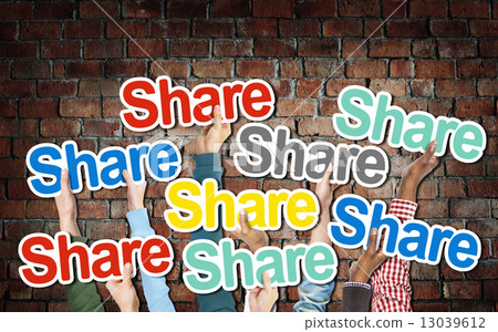 Diverse Hands Holding the Word Share Diverse Hands Holding the Word Share 13039612