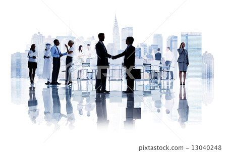 Silhouettes of Diverse Corporate Business People 13040248