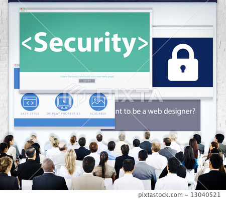 Business People Security Web Design Concept 13040521