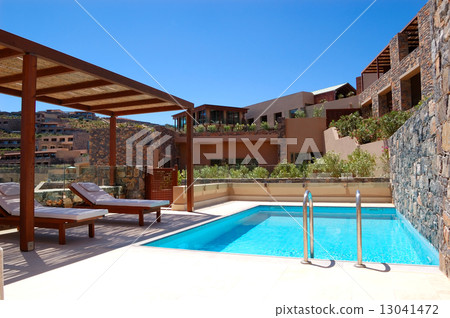 Swimming pool at  luxury villa, Crete, Greece 13041472