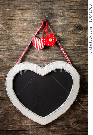 The heart shape chalkboard The heart shape chalkboard 13041709