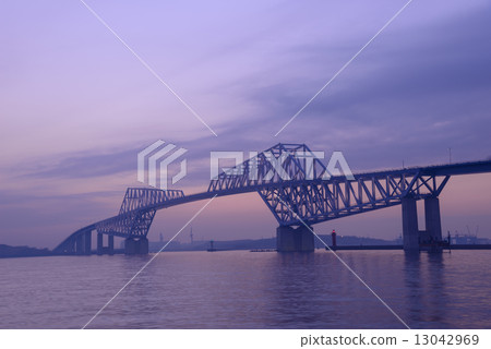 Tokyo Gate Bridge at dusk 13042969