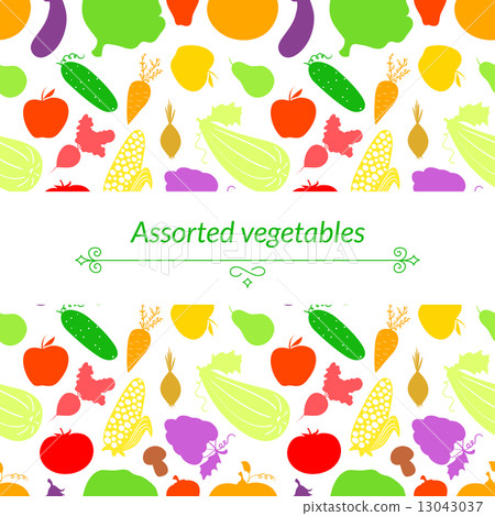 Vegetables vector background 13043037